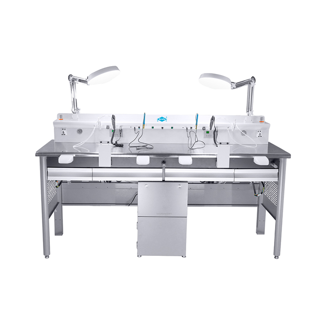 R-305 - многофункциональный зуботехнический стол, 2 рабочих места | SREFO (Китай)