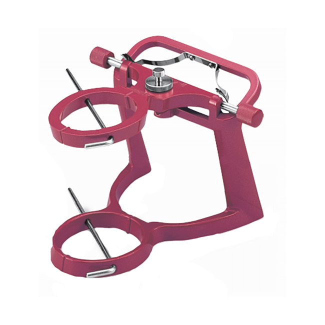 YDM Unity - артикулятор со спицевой фиксацией цоколя модели в основании, тип 2 (красный) | YDM (Япония)