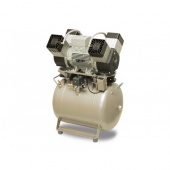 EKOM DK50 4VR/50S/M - безмасляный компрессор для 4-x стоматологических установок с кожухом, с осушителем, с ресивером 50 л | EKOM (Словакия)