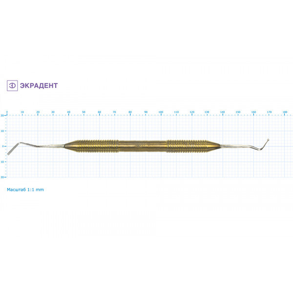 04-08 - штопфер шарообразный - гладилка средняя 1,5/1,5., Экрадент (Россия)