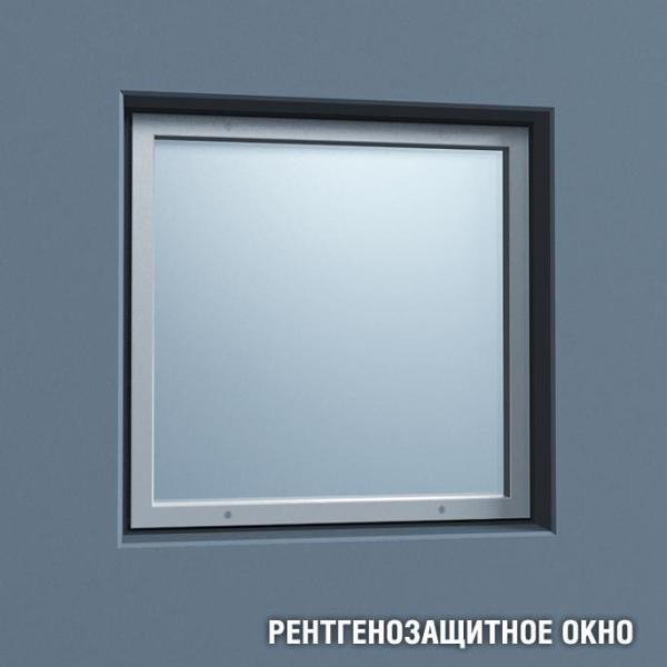 Рентгенозащитное окно ОРС-1-356 (356х356х10мм), Pb=2,5мм), Россия