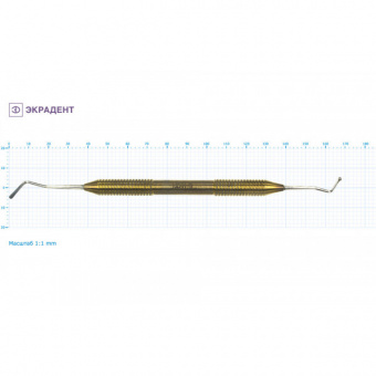 04-11 - штопфер шарообразный изогнутый - гладилка средняя 2,0/2,0., Экрадент (Россия)