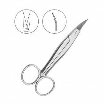 Ножницы коронковые Legrin, изогнутые, 10,5 см (вытянутая форма), Medisporex(Пакистан)