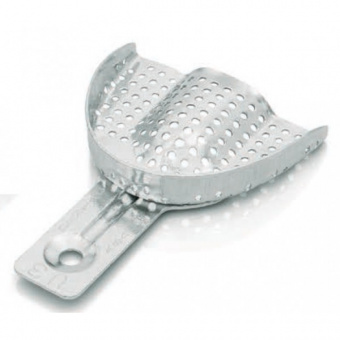 Ложка слепочная верхняя большая (L) с перфораций без бортика, детская, из аллюминия, Asa Dental (Италия)