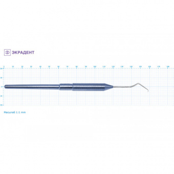 01-06 - зонд терапевтический изогнутый с подсечкой, Экрадент (Россия)