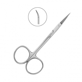 Ножницы медицинские изогнутые Iris, 115 мм., HLW Dental Instruments (Германия)
